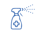 Sanitizing gel at every service unit.