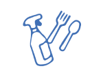 Silverware and tableware disinfection.